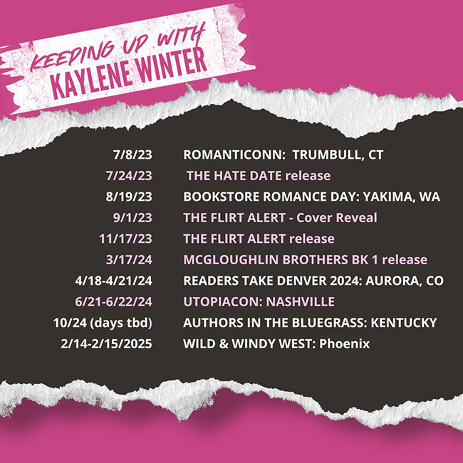 Keeping Up With Kaylene - Upcoming Dates